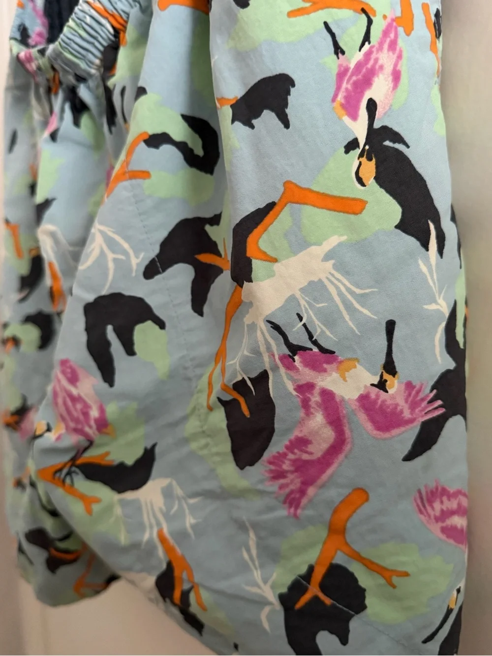 Patagonia Men’s Baggies Shorts Size L Bird Print Blue Green Pink Lined